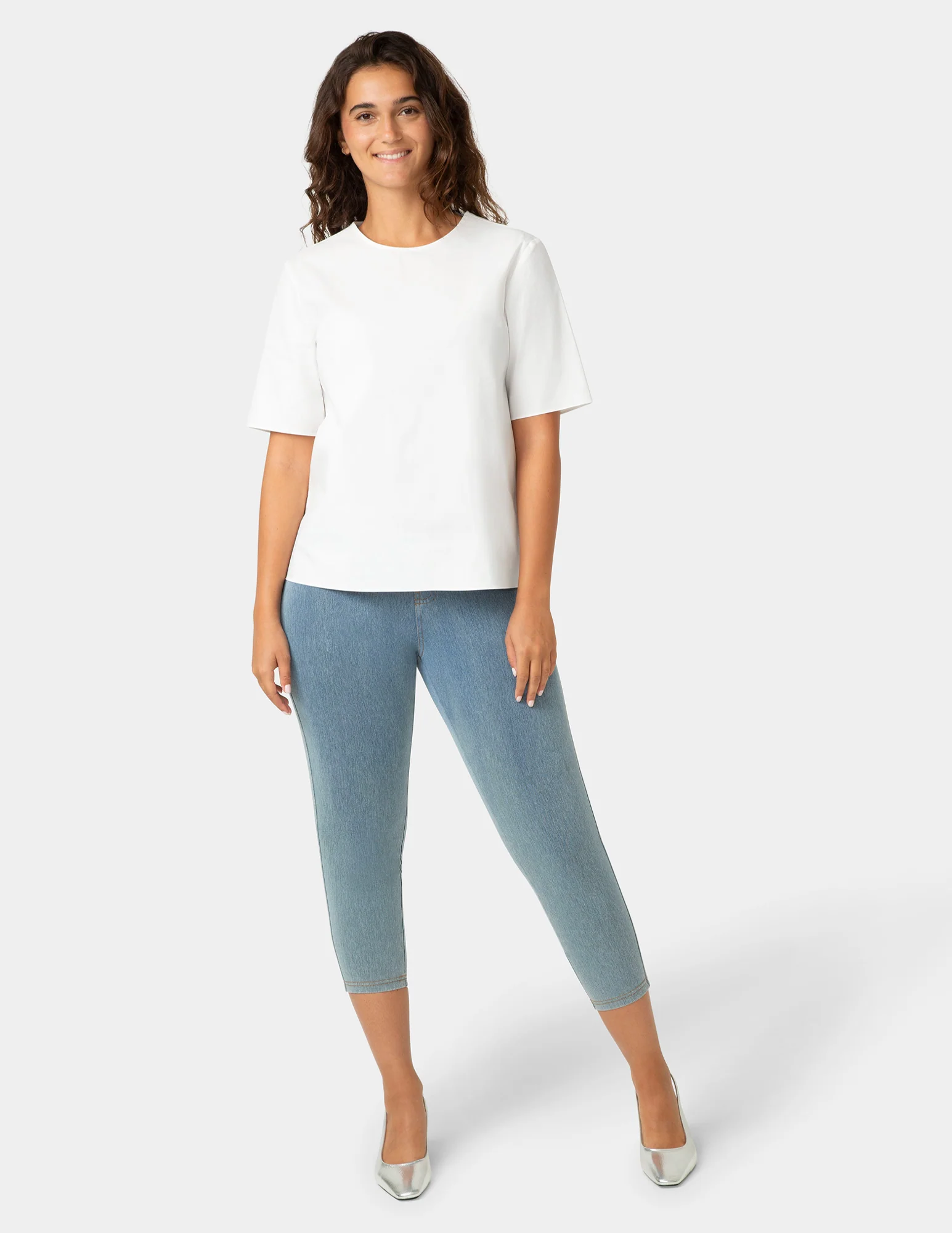 Classic Indigo Denim Capri - Image 5