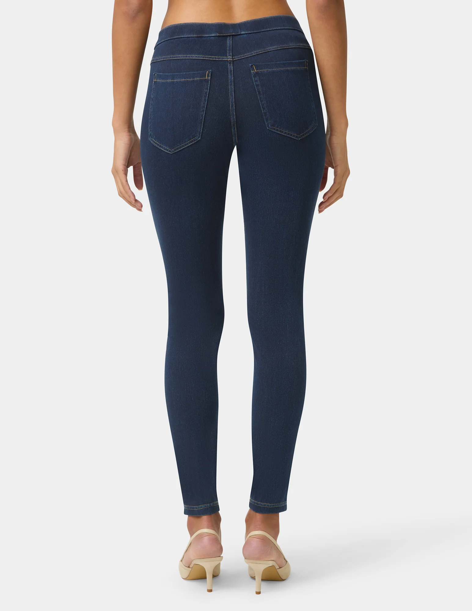 Classic Indigo Denim Leggings - Image 3