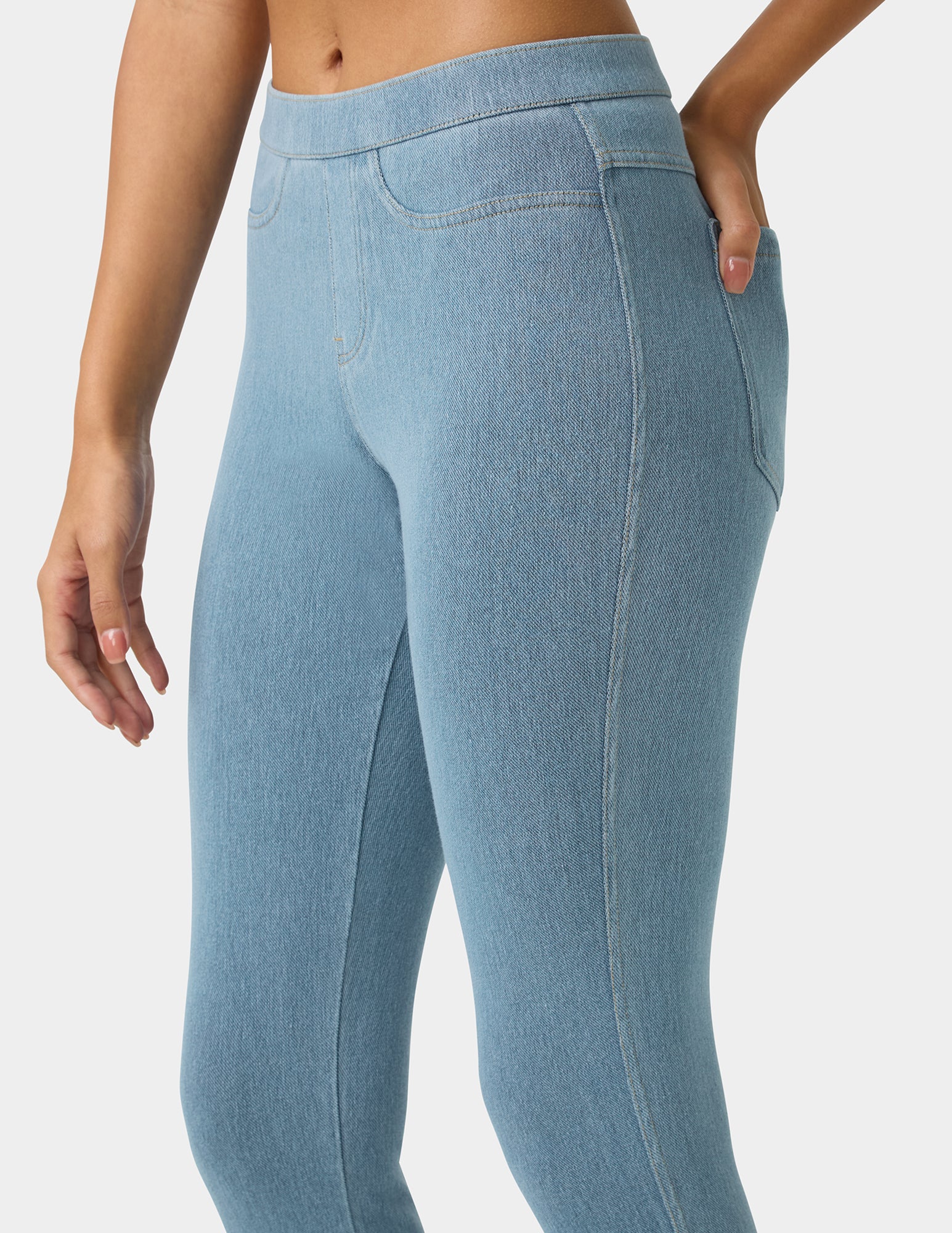 Classic Indigo Denim Leggings - Image 4