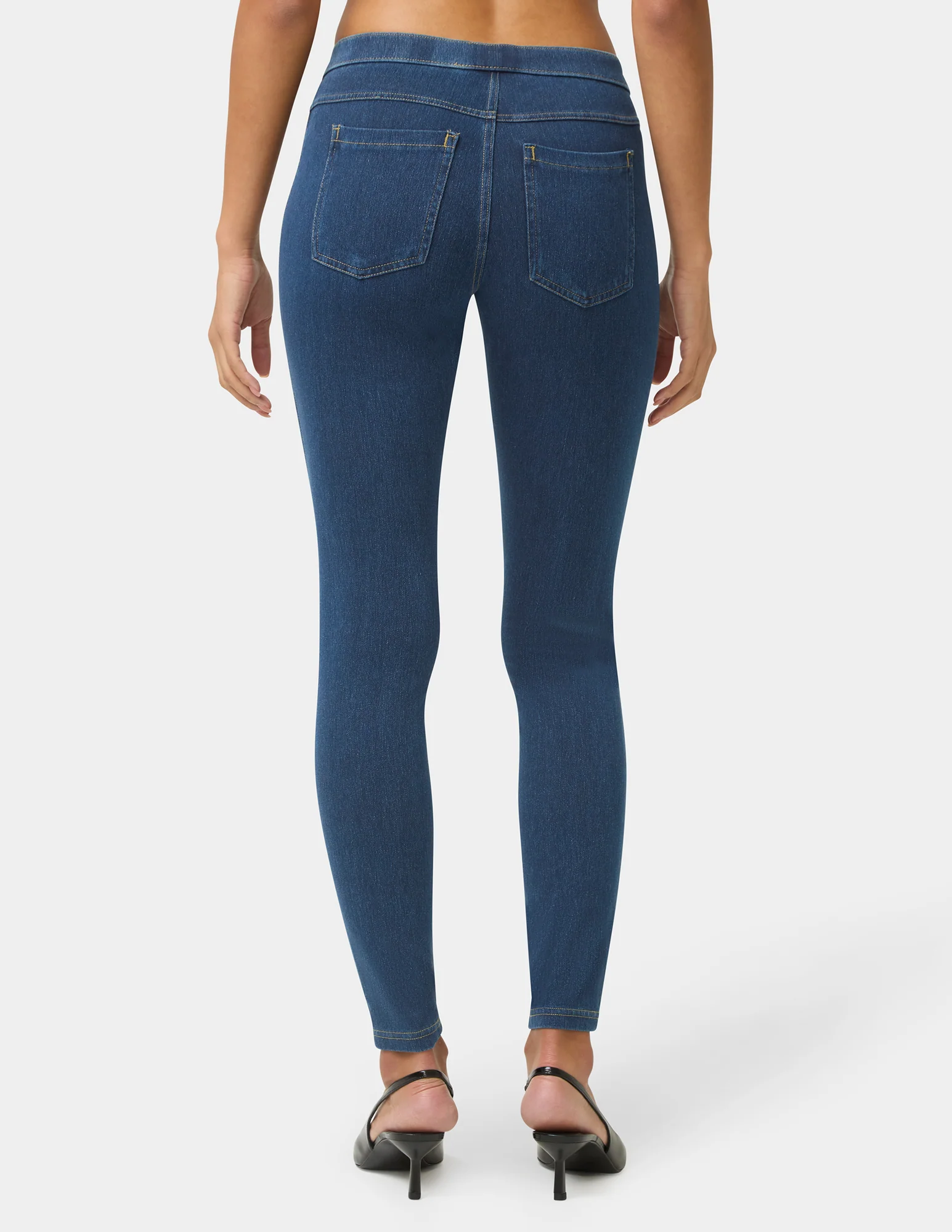 Classic Indigo Denim Leggings - Image 3