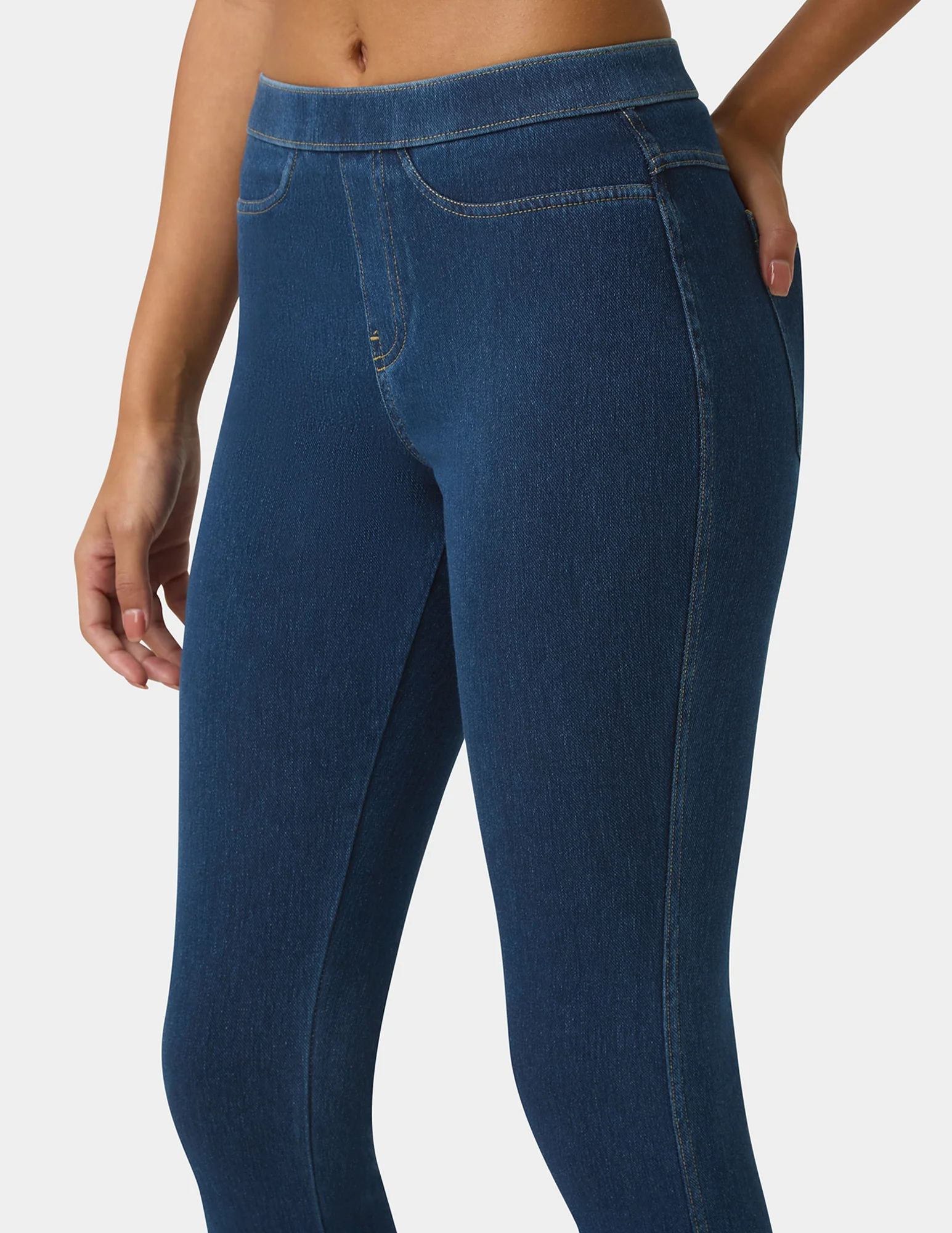 Classic Indigo Denim Leggings - Image 4