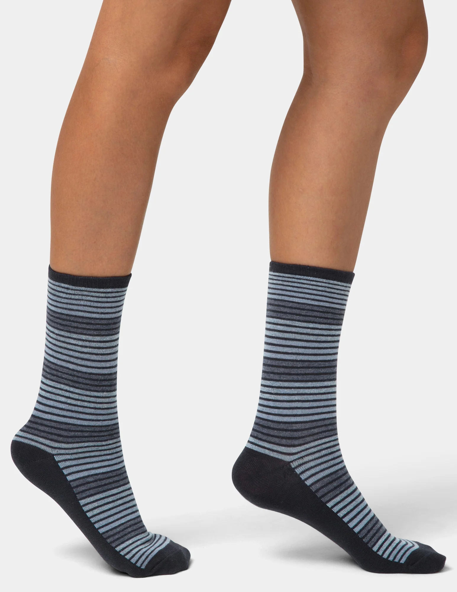 Flat Knit Striped Crew Sock 3 Pair Pack - Image 3