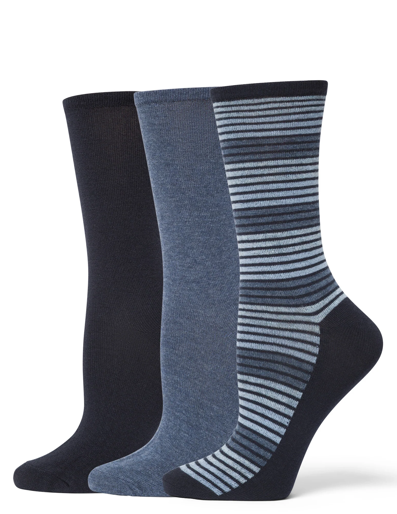 Flat Knit Striped Crew Sock 3 Pair Pack - Image 5