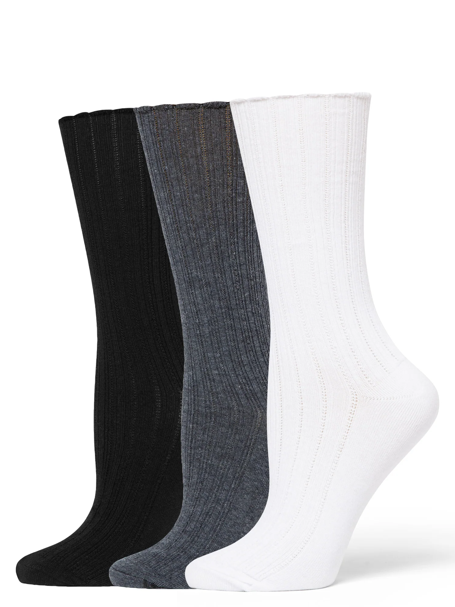 Scallop Pointelle Sock - 3 Pair Pack - Image 5