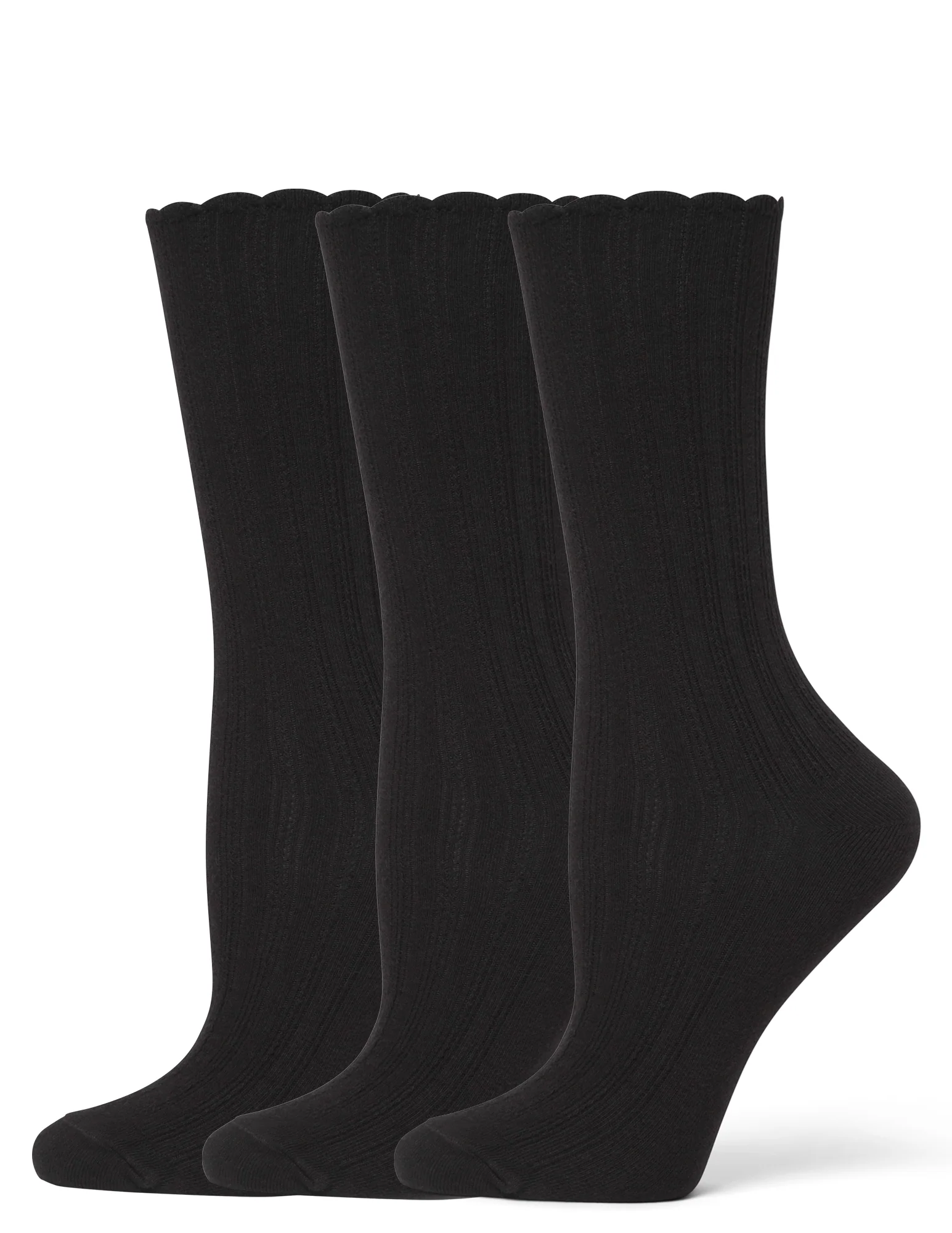 Scallop Pointelle Sock - 3 Pair Pack - Image 5