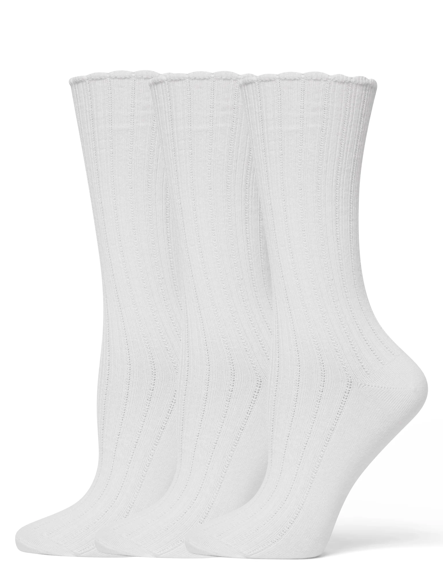 Scallop Pointelle Sock - 3 Pair Pack - Image 5