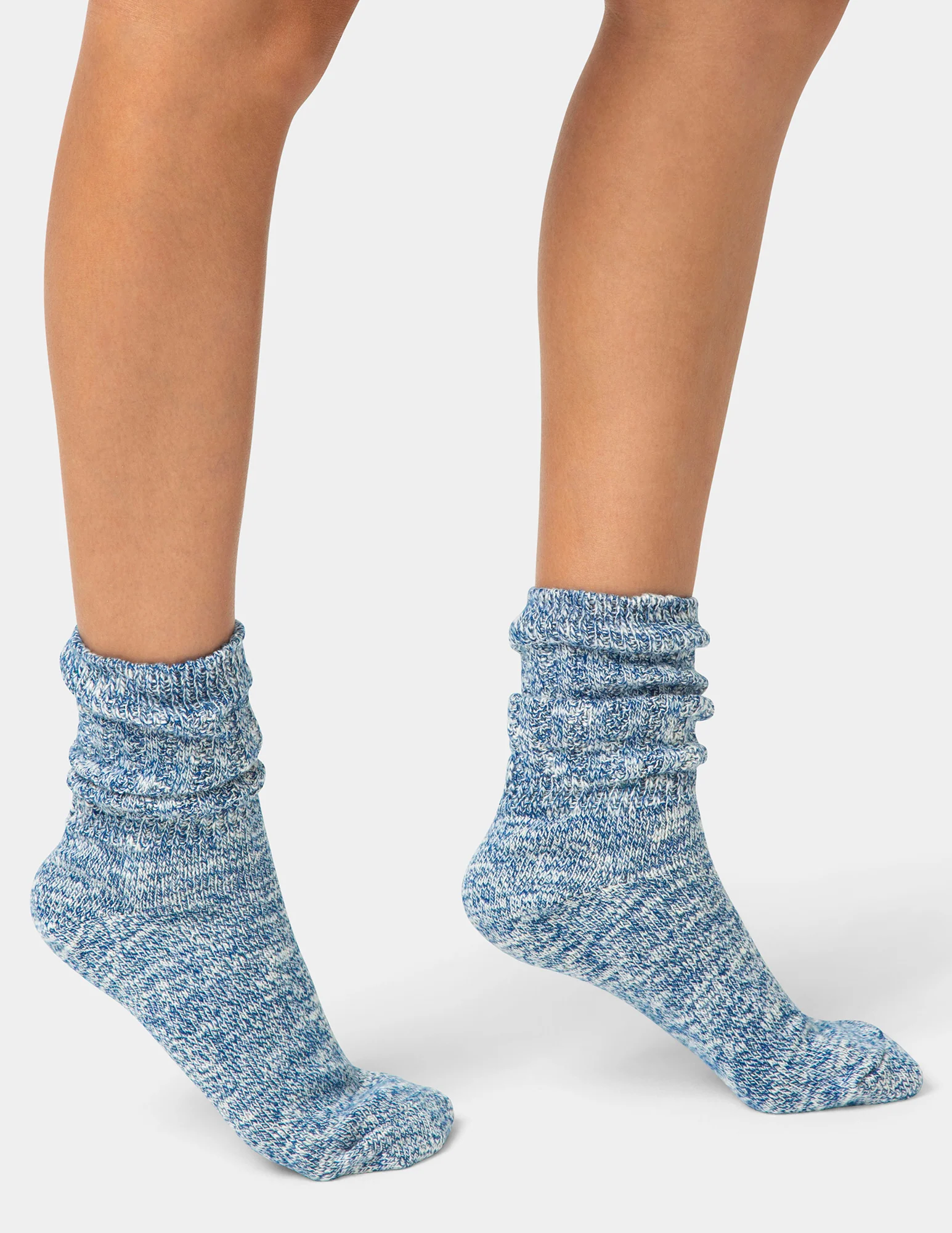 Super Soft Marl Slub Crew Sock 2 Pair Pack - Image 3