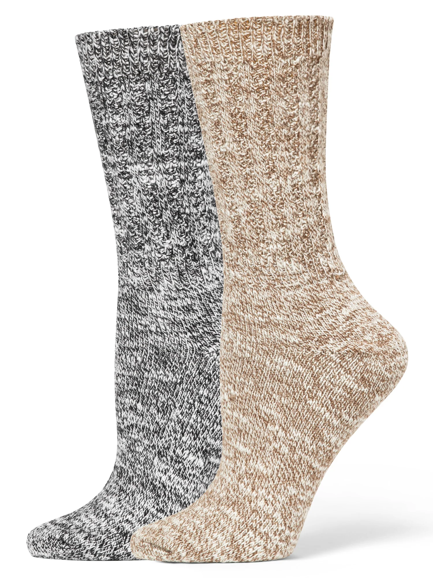 Super Soft Marl Slub Crew Sock 2 Pair Pack - Image 5
